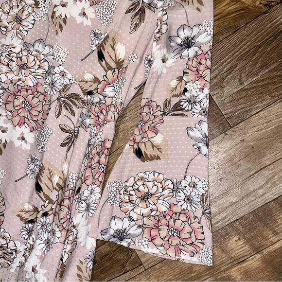 Altar’d State Floral Bell Sleeve Fit & Flare Dress Size Medium - Picture 5 of 14